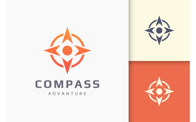 Zeiger- oder Kompass-Logo-Vorlage
