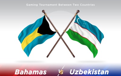Bahamas contre Ouzbékistan deux drapeaux