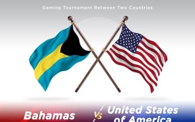 Bahamas gegen Vereinigte Staaten von Amerika Two Flags