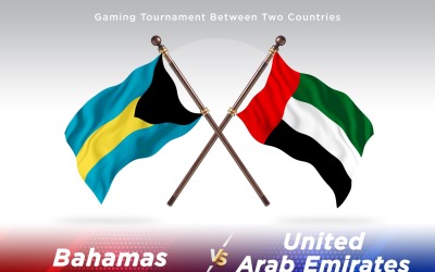 Bahamas kontra förenade arabemiraten Två flaggor