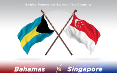 Bahamas kontra singapore Två flaggor