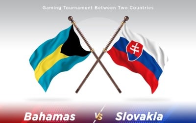 Bahamas kontra Slovakien Två flaggor