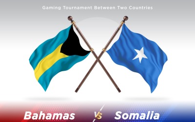 Bahamas kontra Somalia två flaggor