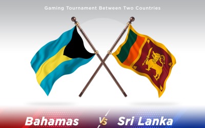 Bahamas kontra Sri Lanka Två flaggor