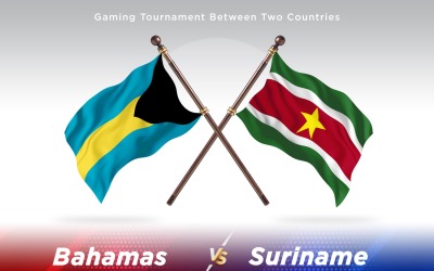 Bahamas kontra Surinam Två flaggor
