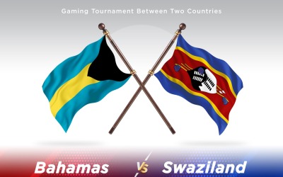 Bahamas kontra Swaziland två flaggor