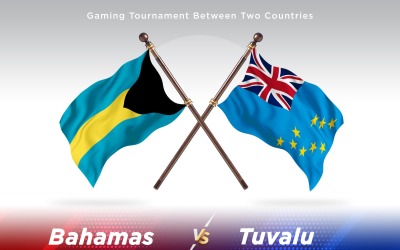 Bahamas kontra Tuvalu två flaggor