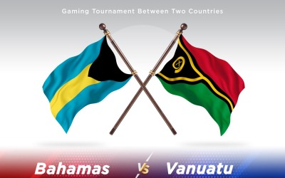 Bahamas kontra Vanuatu två flaggor