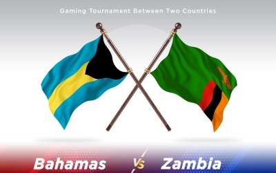 Bahamas kontra Zambia två flaggor