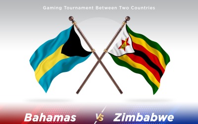 Bahamas kontra Zimbabwe två flaggor