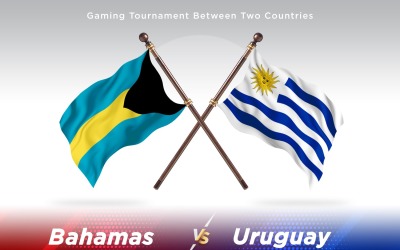 Bahamas versus dos banderas de Uruguay