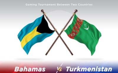Bahamas versus Turkmenistan Two Flags