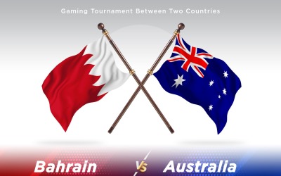 Bahrain gegen Australien mit zwei Flaggen