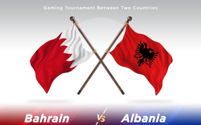 Bahrain kontra Albanien Två flaggor