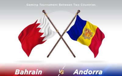 Bahrain kontra Andorra Två flaggor