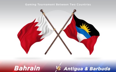 Bahrain kontra Antigua och Barbuda två flaggor