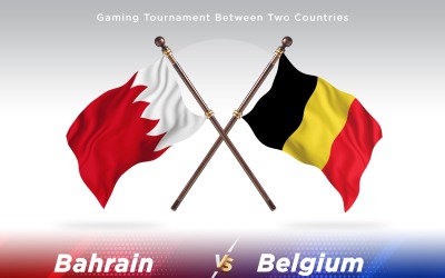 Bahrain kontra Belgien två flaggor