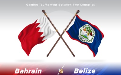 Bahrain kontra Belize två flaggor