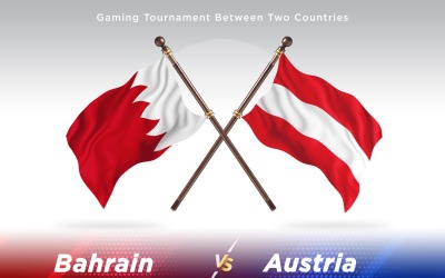 Bahrain kontra Österrike Två flaggor