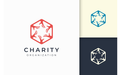 Modelo de logotipo de solidariedade ou caridade
