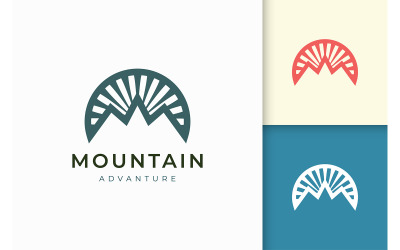 Modelo de logotipo Mountain ou Advanture