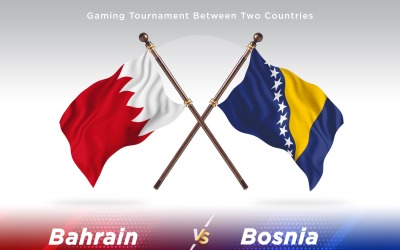 Bahrain kontra Bosnien och Hercegovina Två flaggor