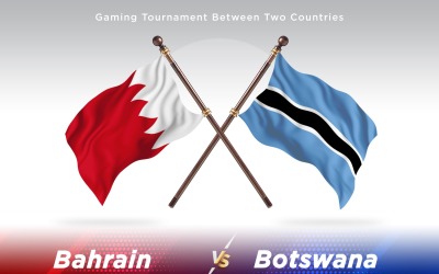 Bahrain kontra Botswana två flaggor