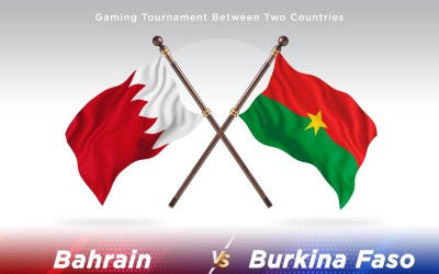 Bahrain kontra Burkina Faso två flaggor