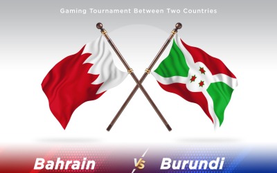 Bahrain kontra Burundi två flaggor