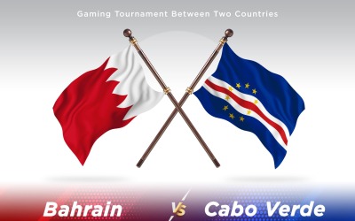 Bahrain kontra Cabo Verde två flaggor
