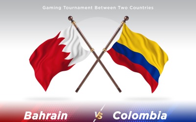 Bahrain kontra Colombia två flaggor