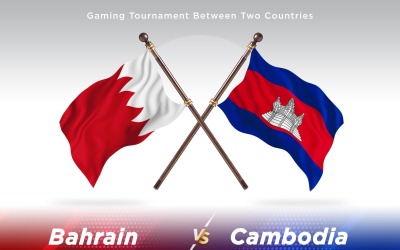 Bahrain kontra Kambodja två flaggor
