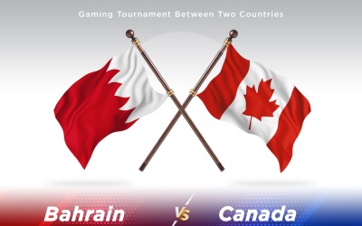Bahrain kontra Kanada två flaggor