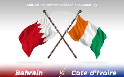 Bahreïn contre côte d&amp;#39;ivoire Two Flags