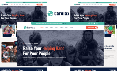 Carelax - Kâr Amacı Gütmeyen Kuruluş ve Yardım Vakfı HTML5 Şablonu