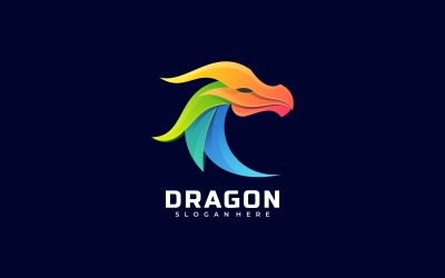 Drachen bunte Logo-Vorlage