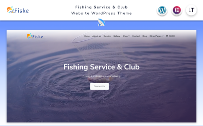 Fiske - Fishing Service & Club Elementor WordPress-thema