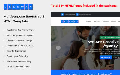Geedway - багатоцільовий HTML -шаблон Bootstrap 5