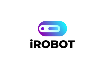 i Robot Gradiënt Logo Concept
