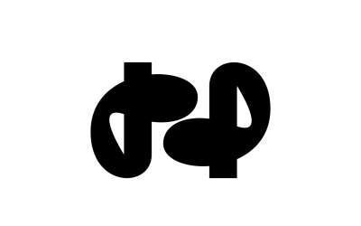 Logotyp DHP Ambigram Proste logo korporacyjne