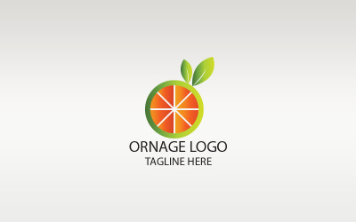 Modèle de conception de logo orange