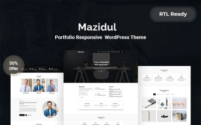 Tema WordPress responsivo do portfólio Mazidul