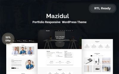 Thème WordPress adaptatif pour le portefeuille Mazidul