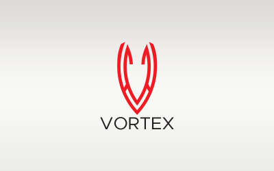 V betű Vortex Logo Design Sablon