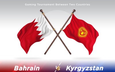 Bahrain gegen Kirgisistan Two Flags