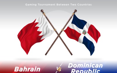 Bahrain kontra Dominikanska republiken Två flaggor