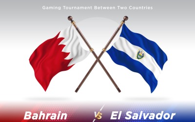 Bahrain kontra el Salvador Två flaggor