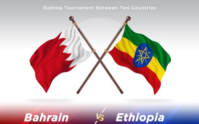 Bahrain kontra Etiopien två flaggor