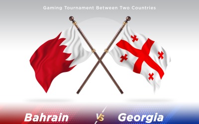 Bahrain kontra Georgia två flaggor