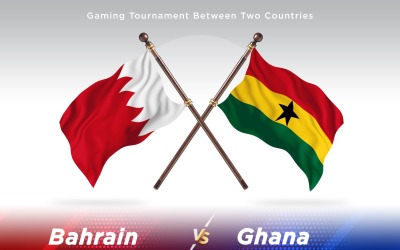 Bahrain kontra Ghana två flaggor